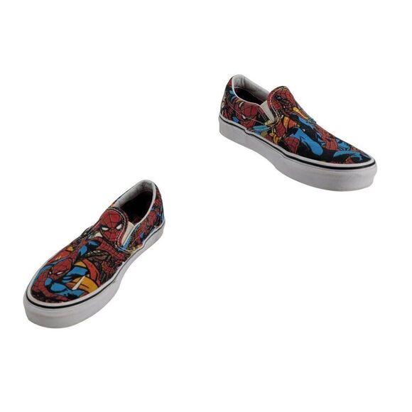 Vans X Marvel Spider Man Slip‎ On Sneakers Mens 6 Womens 7.5 Streetwear Skater - Picture 10 of 15